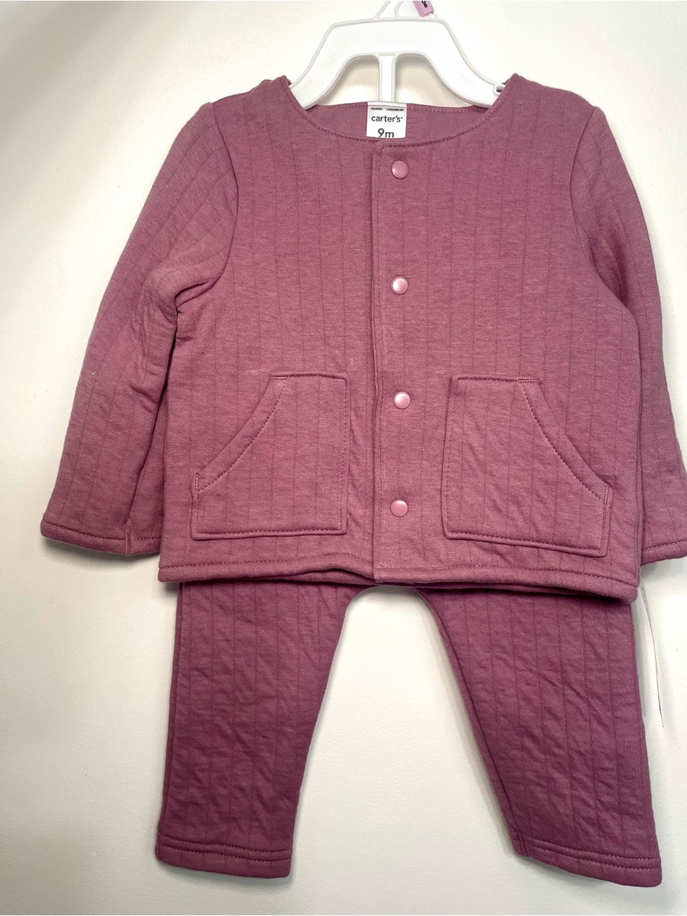 Carter's Mauve Quilted Two-Piece Pajama Set